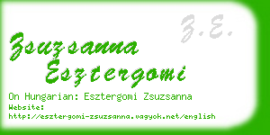 zsuzsanna esztergomi business card